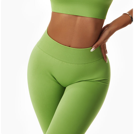 High Waist Abdomen Shrinking And Hip Lifting Fitness Stretch Outwear Tight Running Pants Women