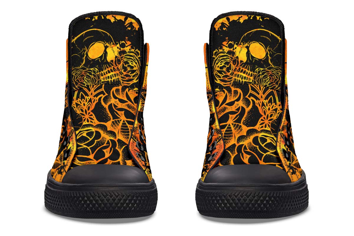 Printed Couple High-top Canvas Shoes