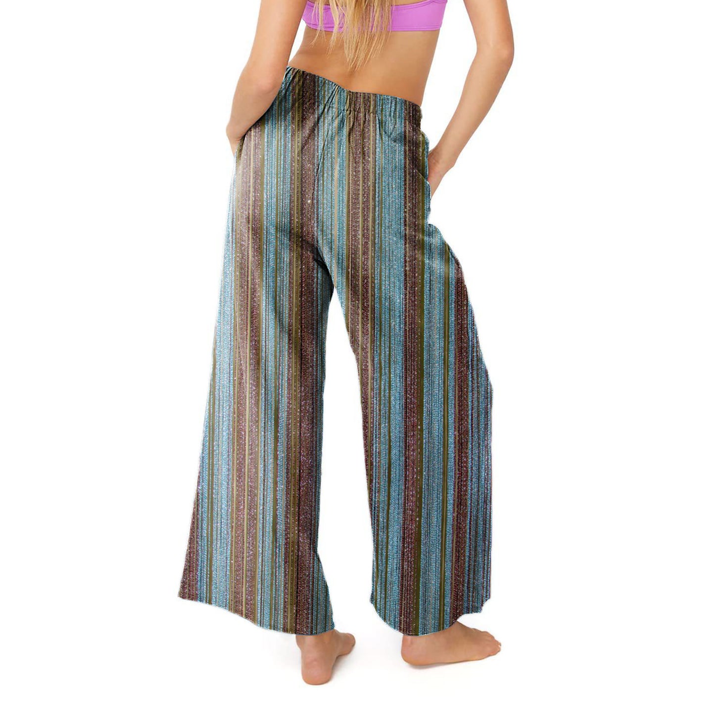 Fashion Loose Striped Printed Casual Pants