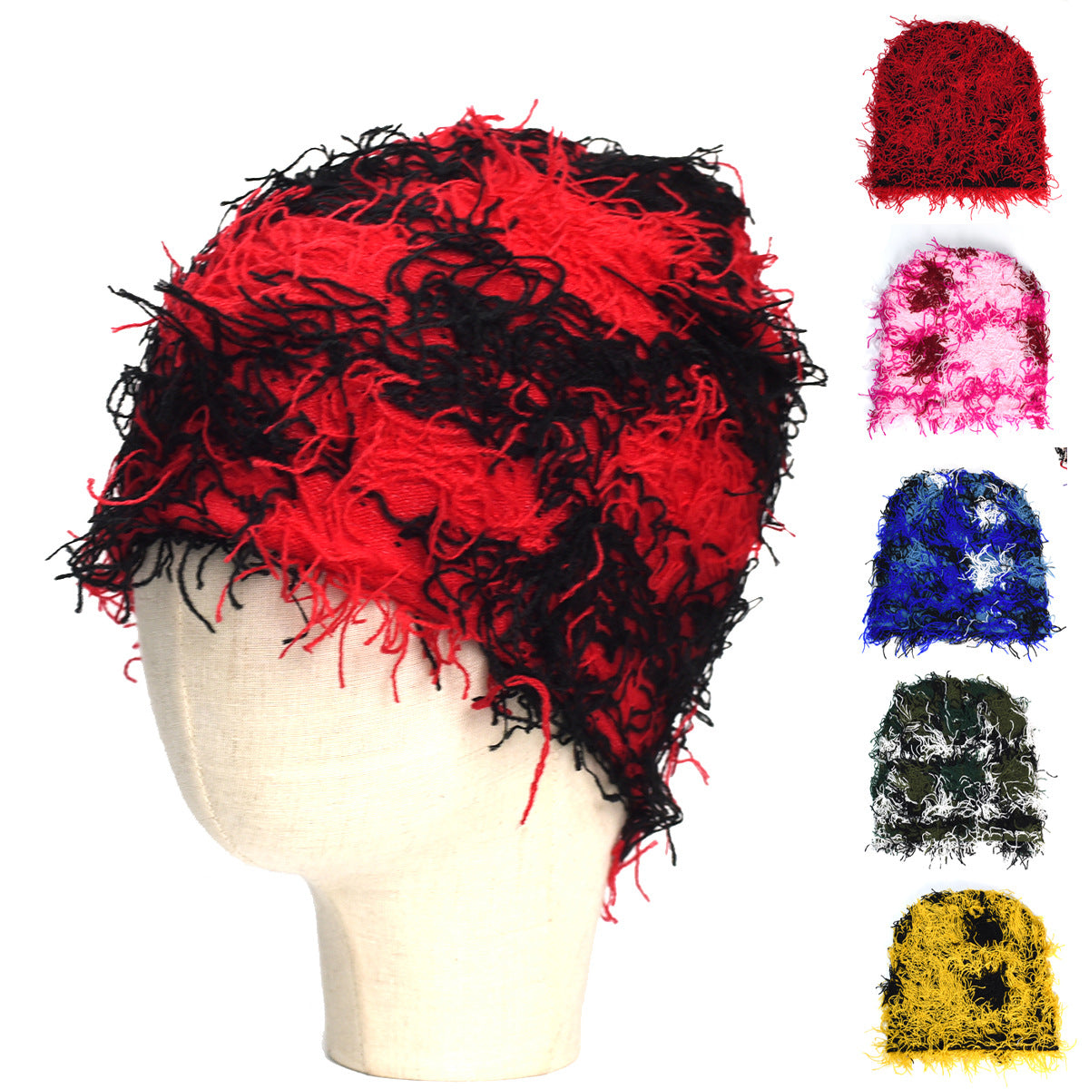Couple Hat Fashion Wool Knitted Camouflage Headgear