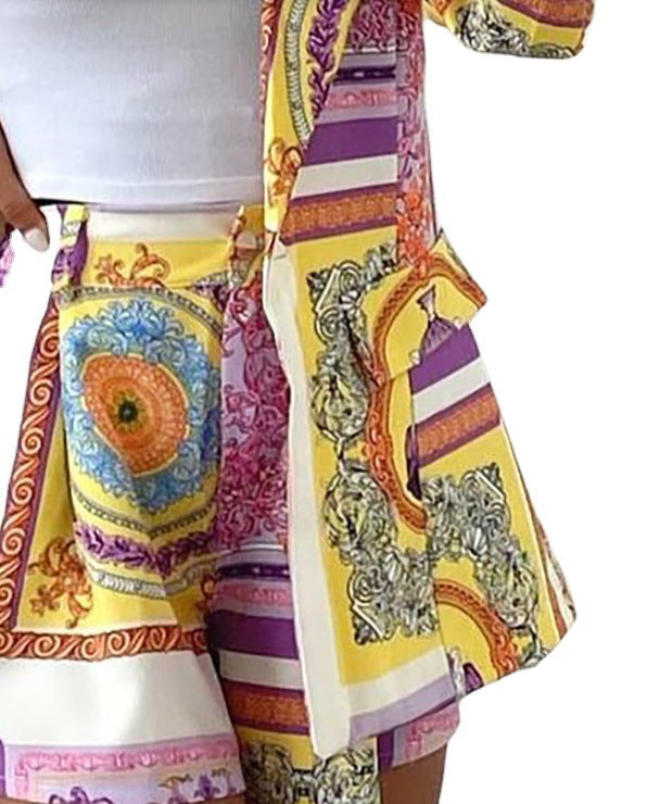 Completo con stampa digitale a blocchi di colore, nuova moda autunnale