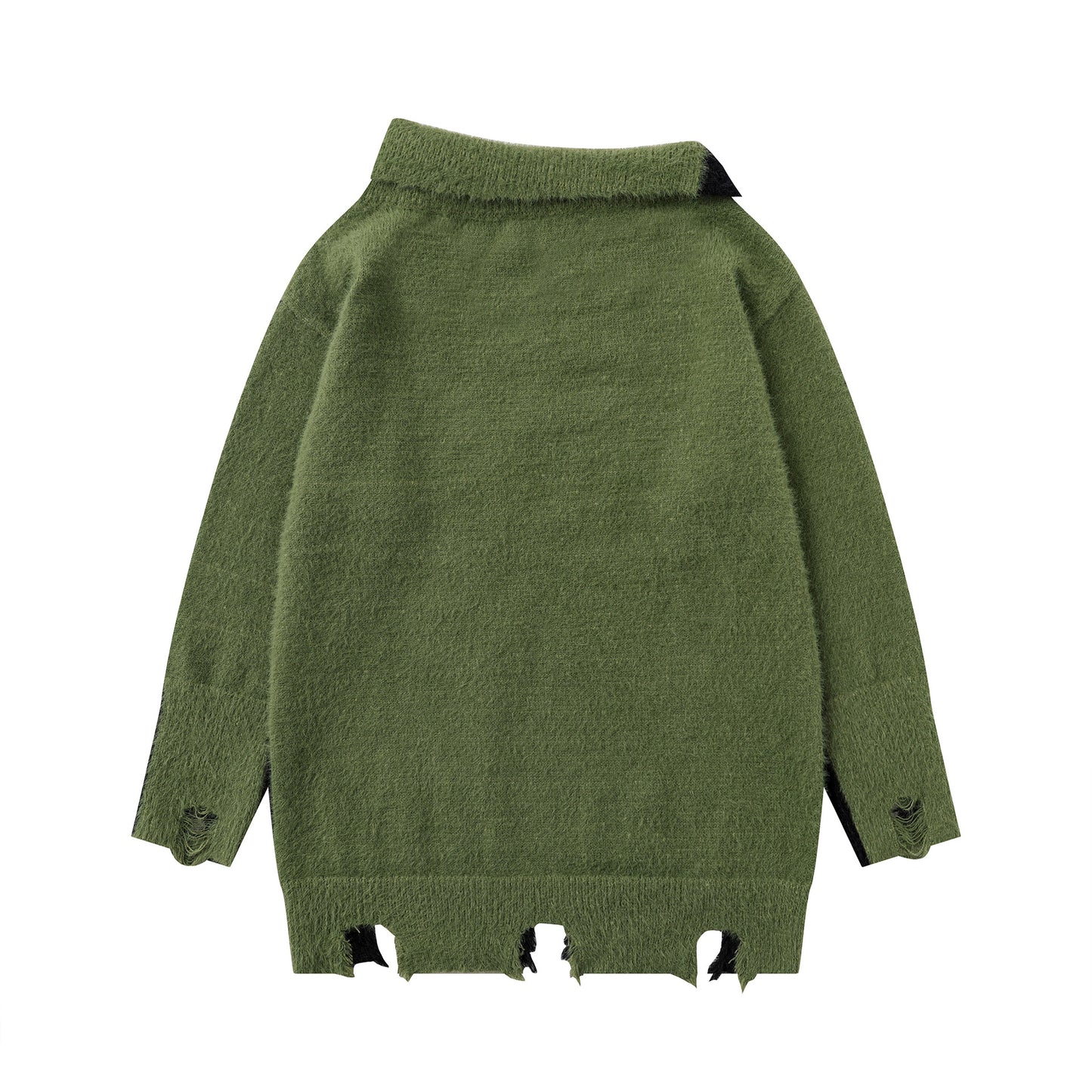 Autumn And Winter Design Sense Niche Women's Diagonal Collar Idle Style Loose And Warm Knitwear