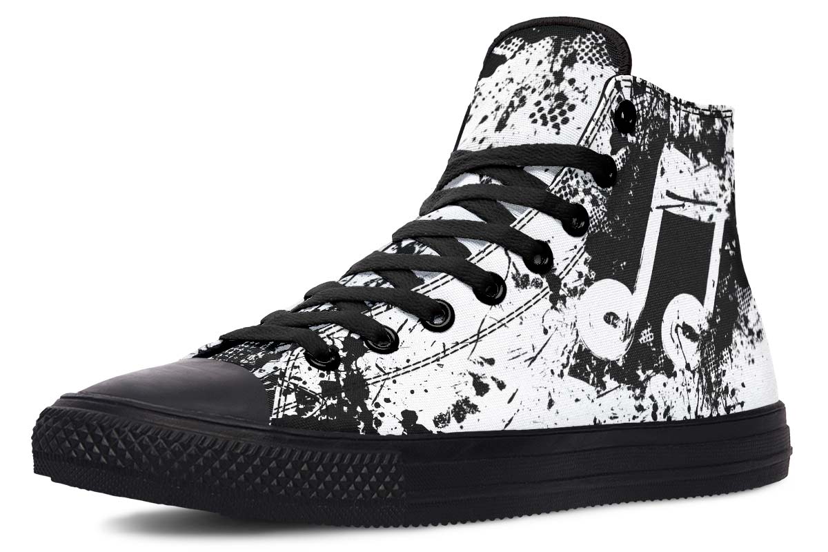 Men's And Women's Fashion Color Printing High-top Canvas Shoes