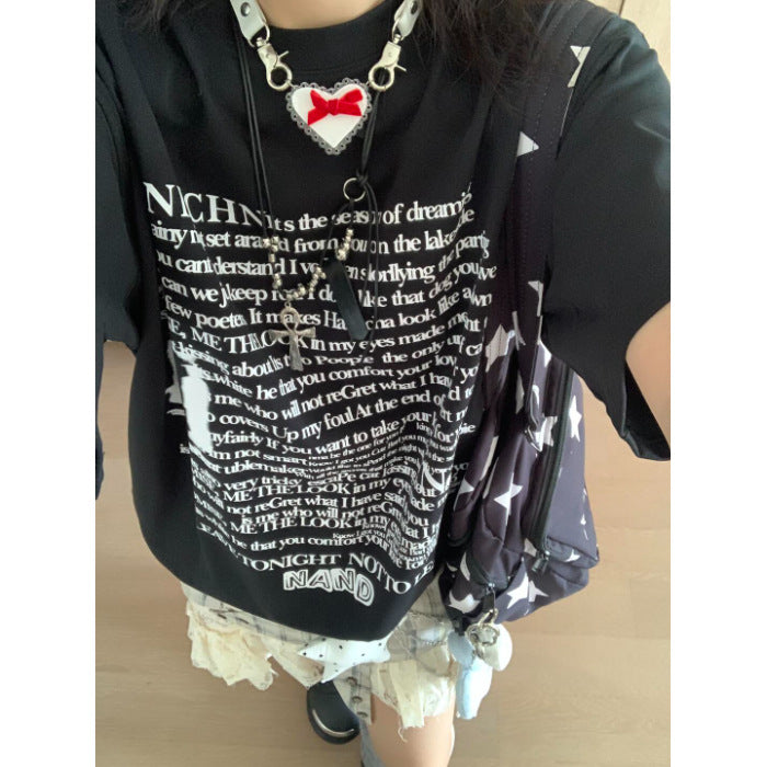 American High Street Letter Print Short-sleeve