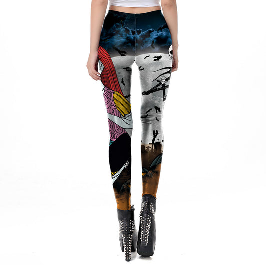Women's Graphic Printed Casual Skinny Leggings