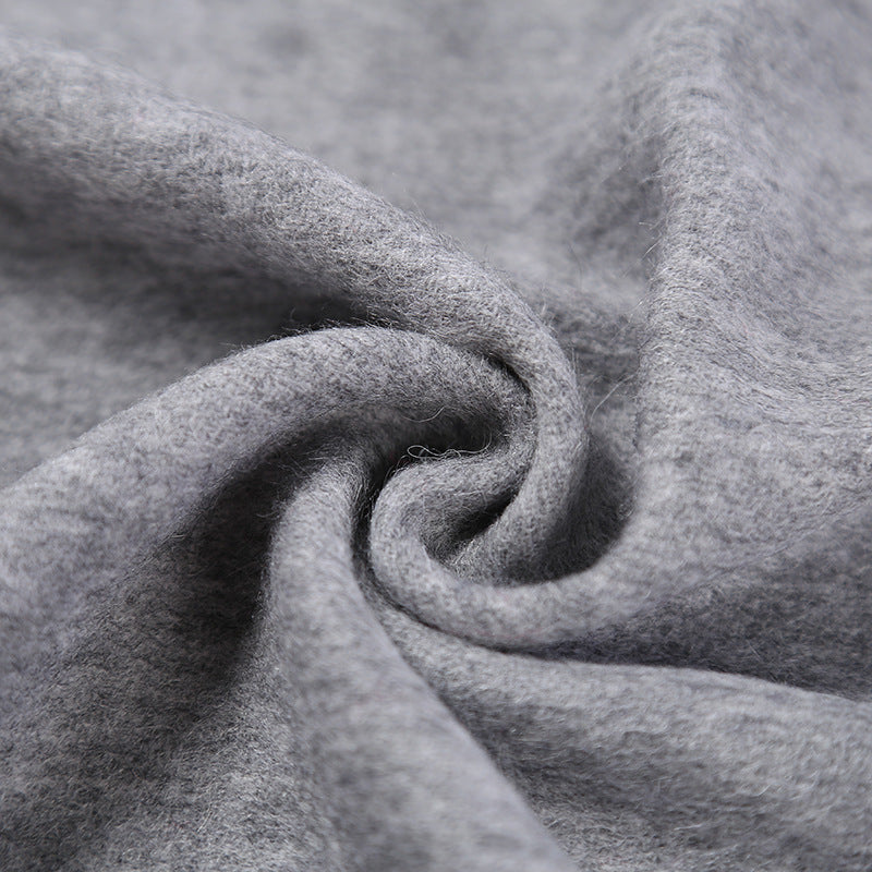 Autumn and winter clothing fashion thick shawl spinning pure wool scarf ladies solid color scarf