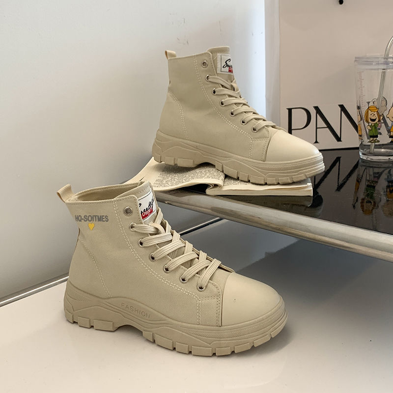 Canvas Martin Boots Women's Early Autumn New Thick Bottom