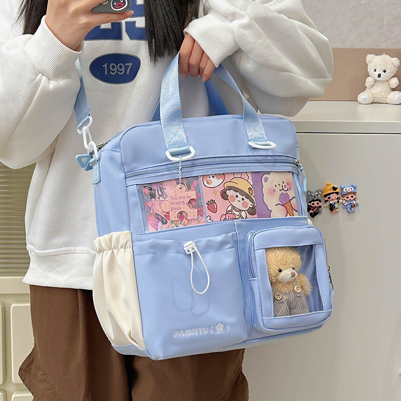 Backpack Large Capacity Tutorial Handbag Versatile Casual