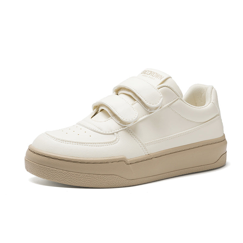Breathable Korean-style White Sneakers For Students Flat Sole