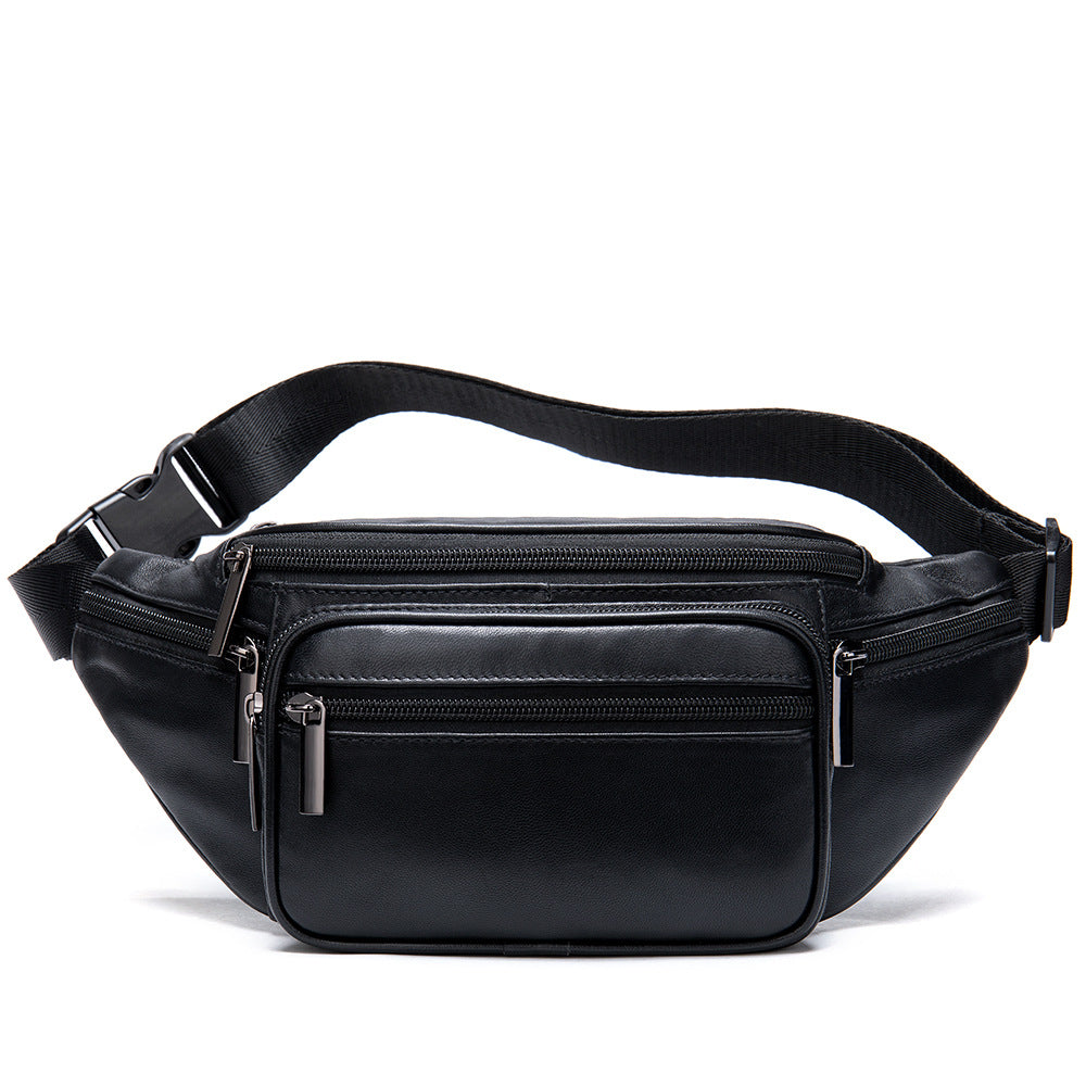 Black mobile phone sheepskin bag