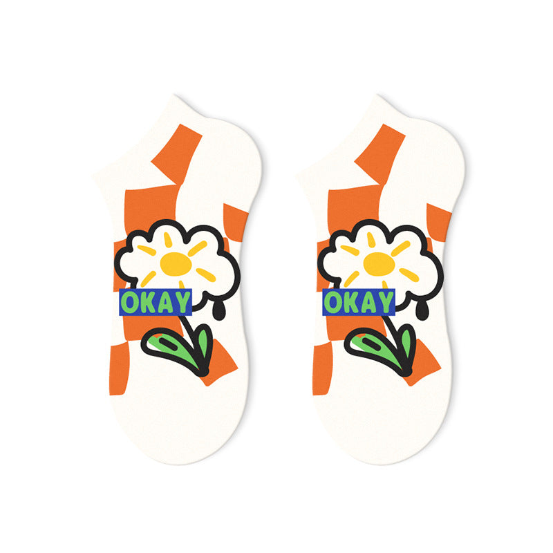 Summer Cartoon Female Cute And Breathable Thin Socks