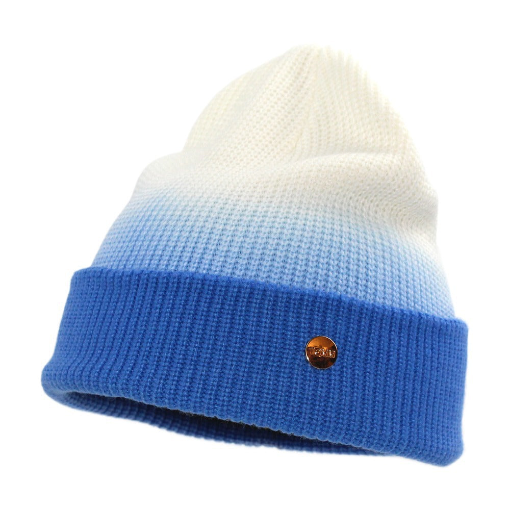 Gradient Texture Small Icon Knitted Hat