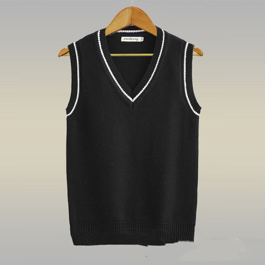 Thickened V-neck Pullover Woolen Vest Men