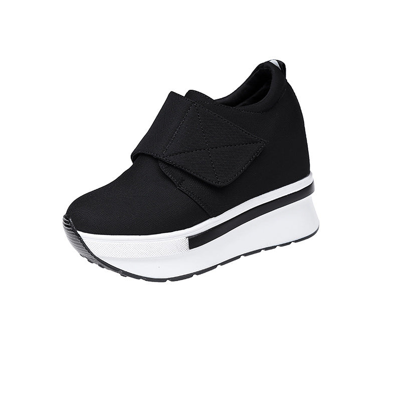 The autumn the new increase in women's shoe lace Korean thick soles muffin bottom student shoes casual shoes color