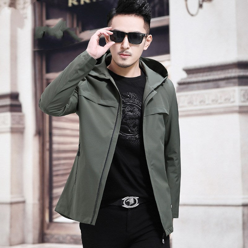 Middle-aged men's trench coat