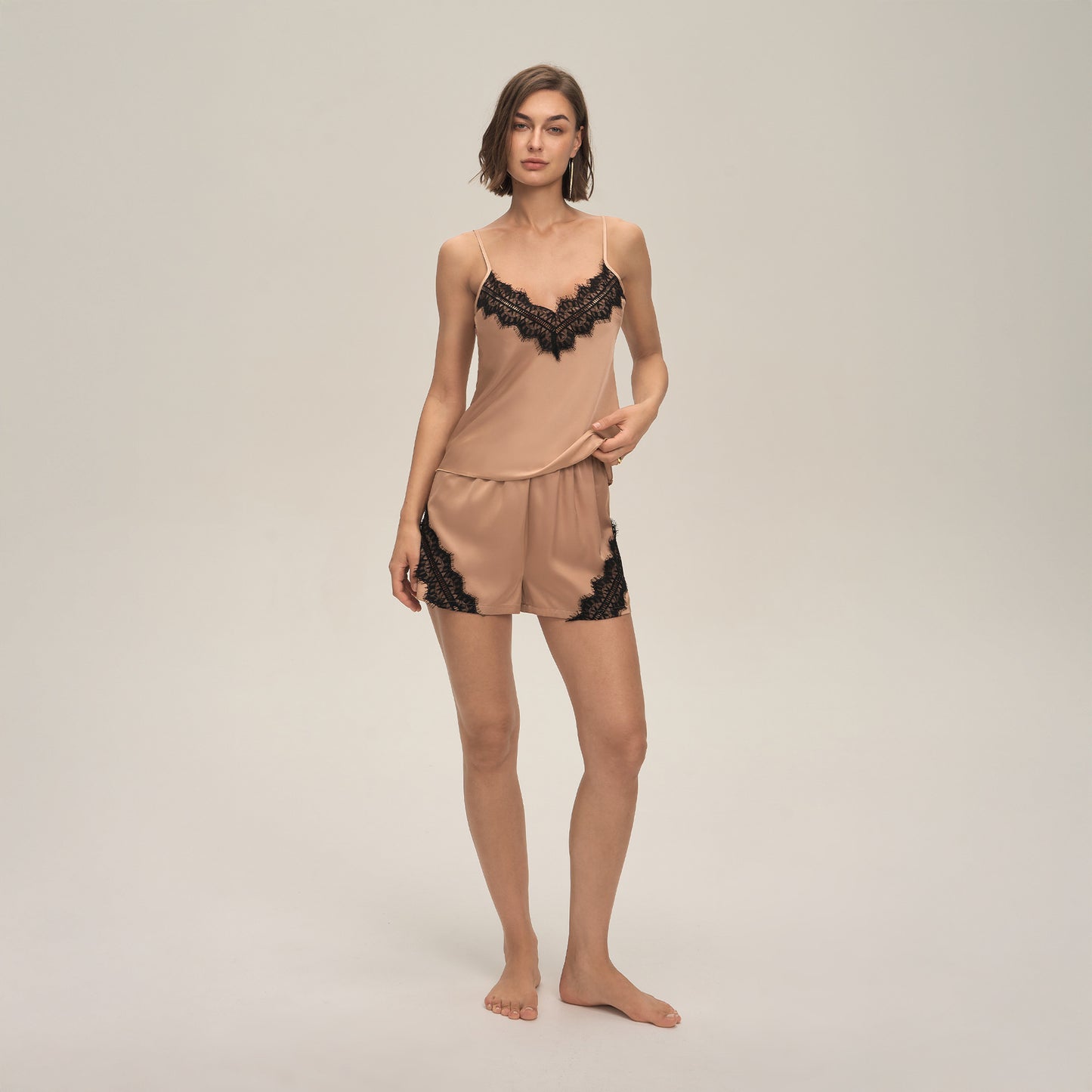 Sommer Hyggelig Hjemme Loungewear Sæt Med Bøjleshorts