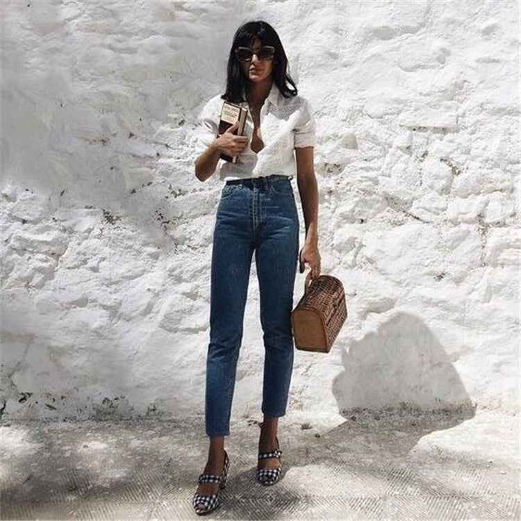 High waist loose-fitting harem pants trousers