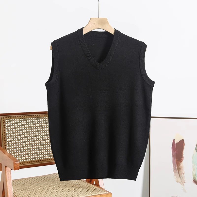 V-hals Sweatervest til mænd Efterår og Vinter Varm