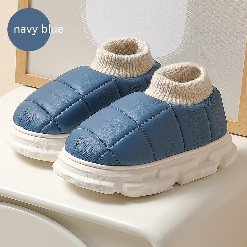 Poop Feeling Cotton Slippers Female Winter Indoor Home Non-slip