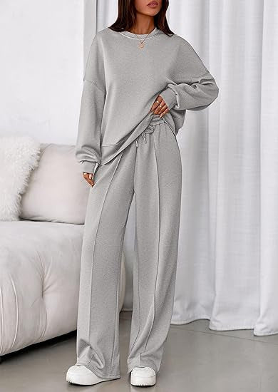 Solid-color Long-sleeve Hoodie And Zip-up Pants Two-piece Set