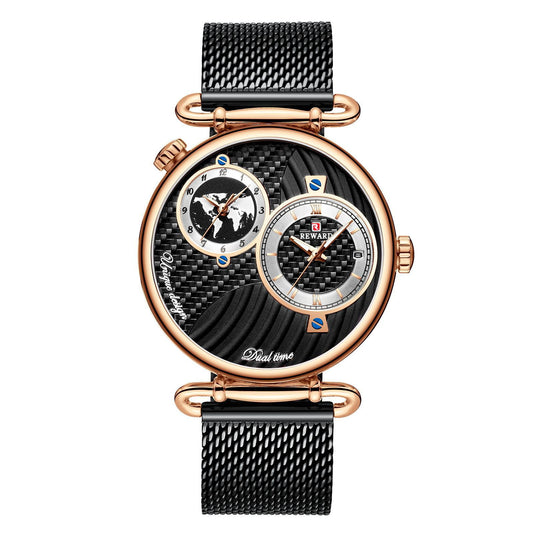 steel mesh belt men's watch