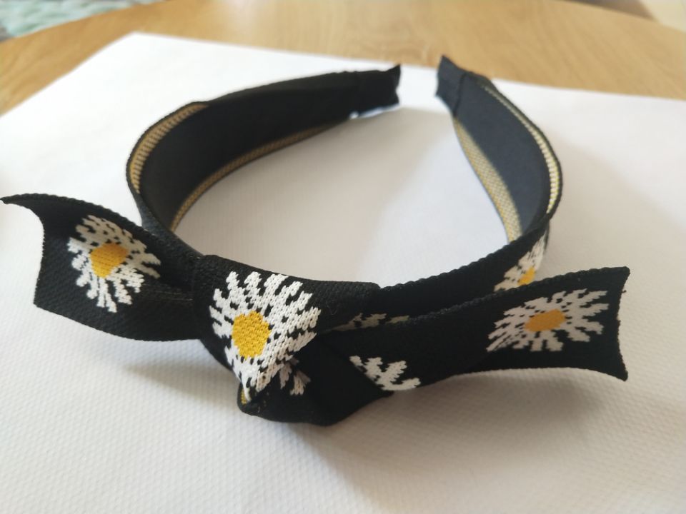 Hair Accessories Knitted Daisy Big Bow Headband