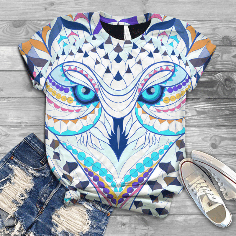 Printed Men's And Women's Tops Loose Short Sleeves Loose Casual T-Shirts