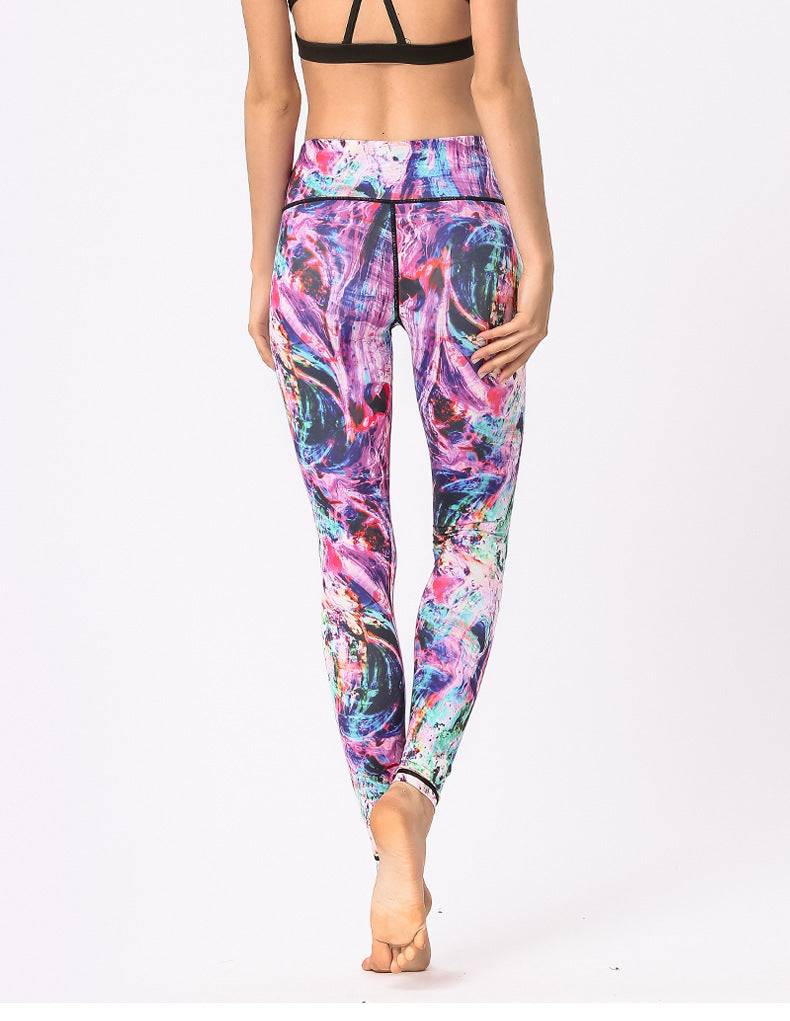 Nye mønstrede yogaleggings