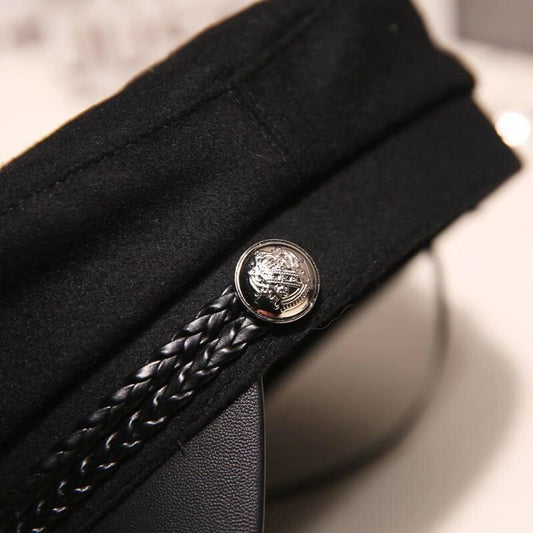 Ladies Versatile Flat Top British Wool Beret