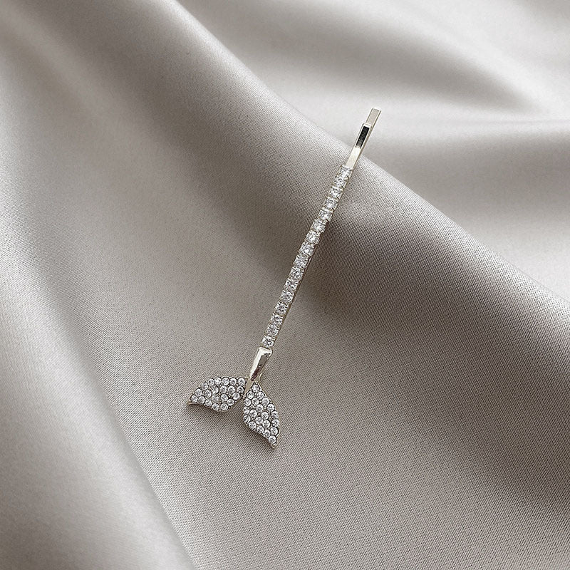 Ladies hairpin mermaid diamond hair clip word clip