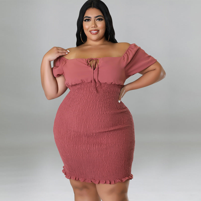 Womens New Summer Off-the-Shoulder Bodycon Dress