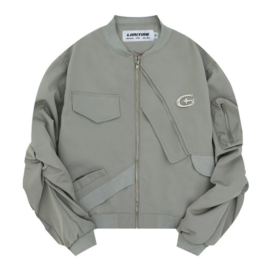 National Fashion Niche Irregular Design Pleated Loose Jacket Coat