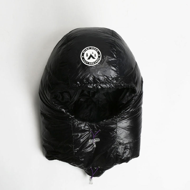 Mens Winter Cycling Neck Gaiter And Mask Combo Warm Fleece-Lined Down Hat For Cold Weather Ride