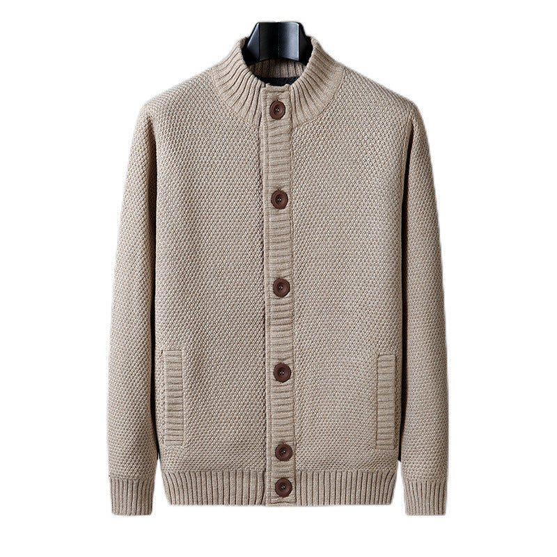 Fashion Men Thick Thread Sweater Cardigan Coat