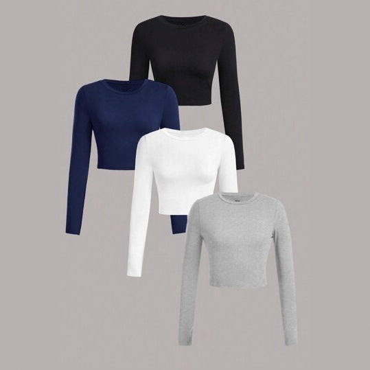 New Springsummer Long-sleeve Top Stylish And Slim-fit