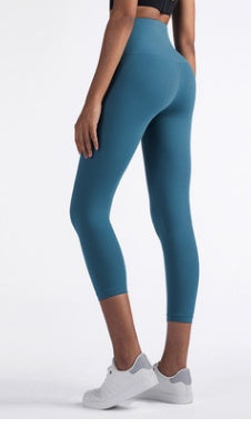 New Fitness Yoga No T-line Nude High-waist Beautiful Buttocks Cropped