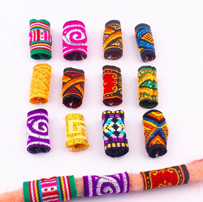 10 Pcs / Lot colorful mix fabric hair braid