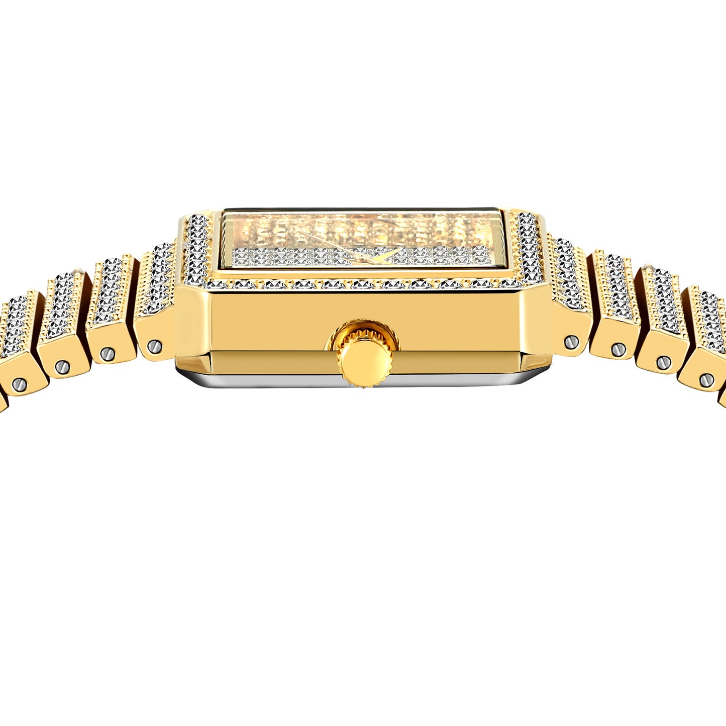 Women's watch with square gypsophila subdial