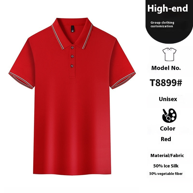 Ice-feeling Solona Color Matching Work Clothes Polo Shirt