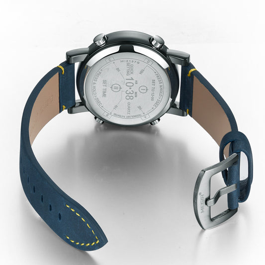 Fashion characteristic sports business leather quartz watch