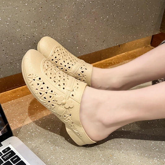 Flat Toe Box New Niche Fairy Style Half Slippers