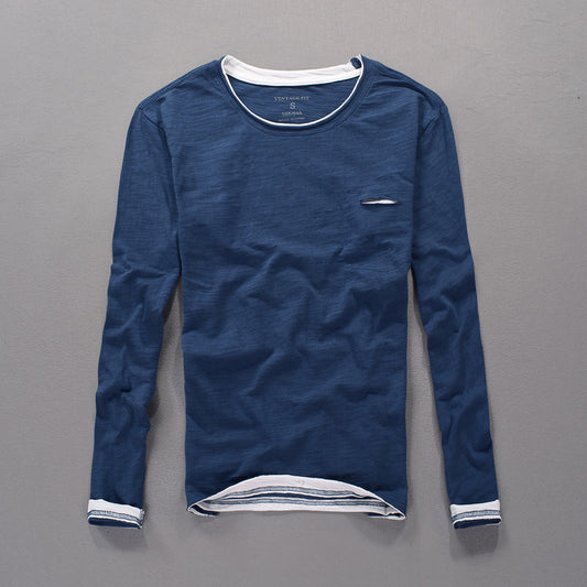 Japanese Style Men's Clothing Long Sleeve Cotton