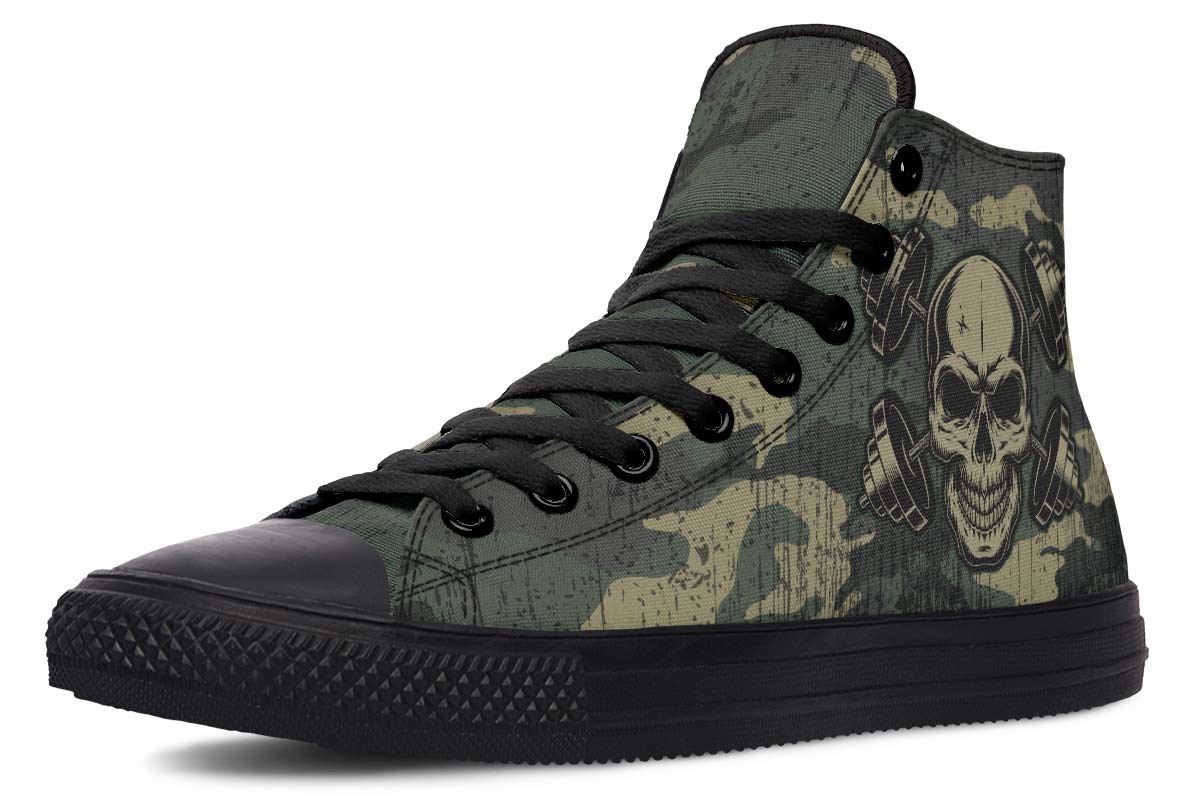 Men's And Women's Fashion Color Printing High-top Canvas Shoes