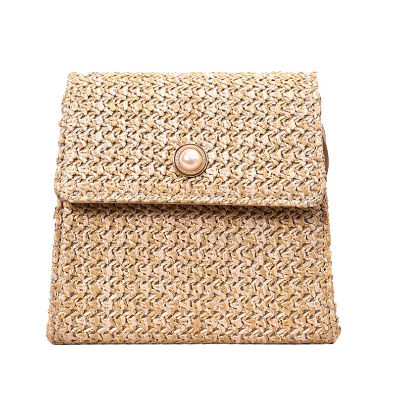 One shoulder straw bag