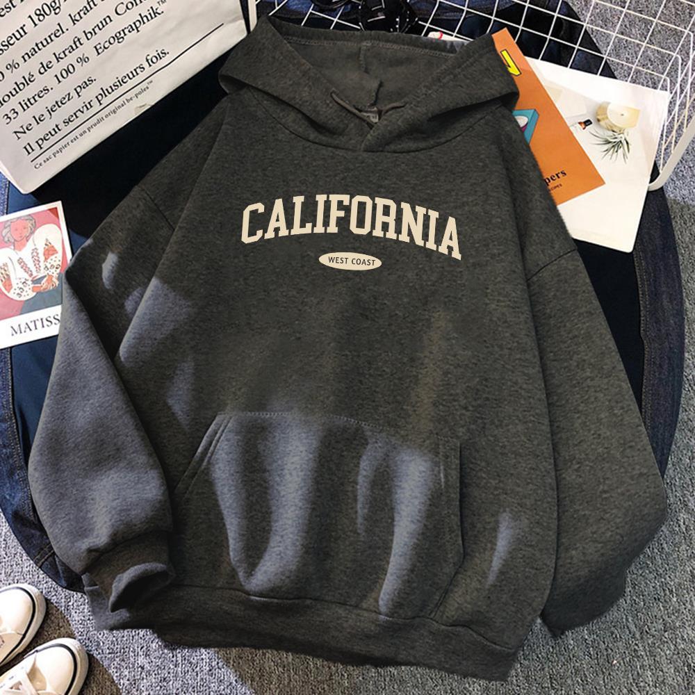 Women's Hooded Street Pocket Round Neck Sweatshirt