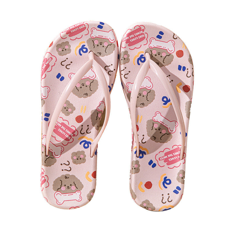 Cartoon Flip-flops Women's Summer Outdoor Casual Soft Bottom