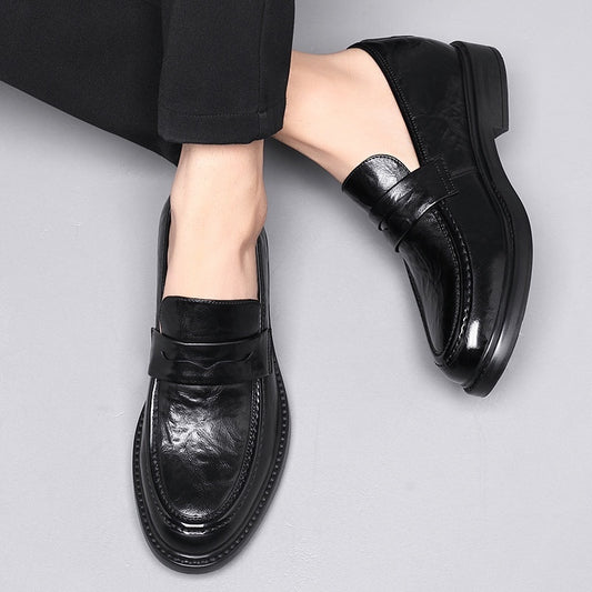 Increased By Slip-on Business Casual Leather Shoes