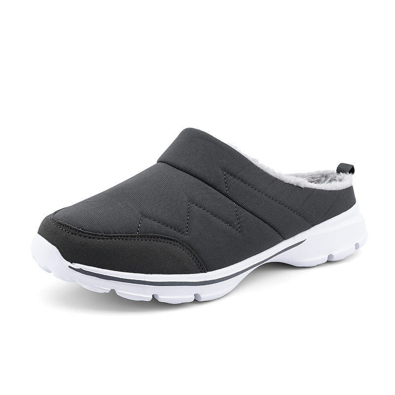 Women's Thickened Add Velvet To Keep Warm Slippers Lazy Shoes