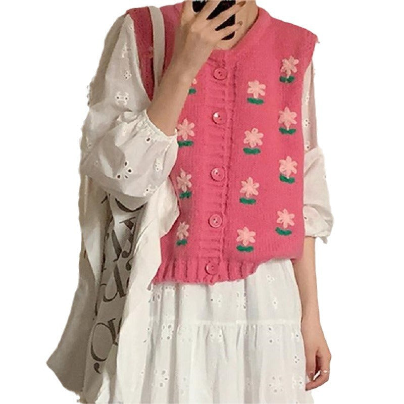 Sweet Young Knitted Vest For Women