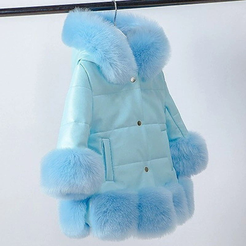 Long Thickened Hooded Children's Cotton Clothes
